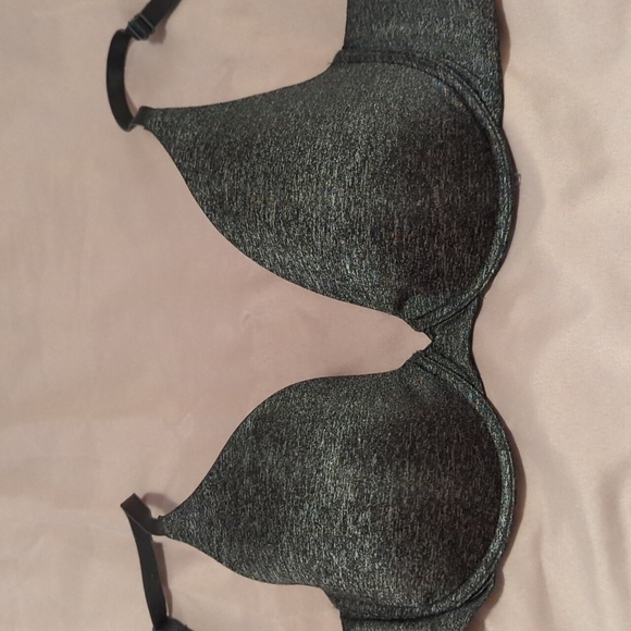 Victoria's Secret Uplift Semi Demi 34C Padded Wired Black Heathered - Picture 3 of 9